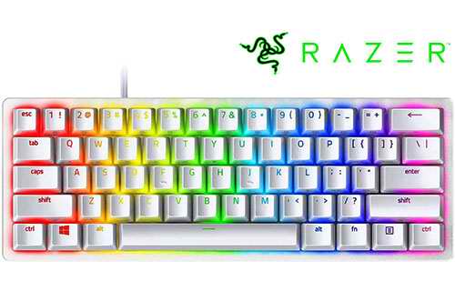 Razer Huntsman Mini Purple Switch Gaming Keyboard RZ03-03390300-R3M1  Mercury White - IT